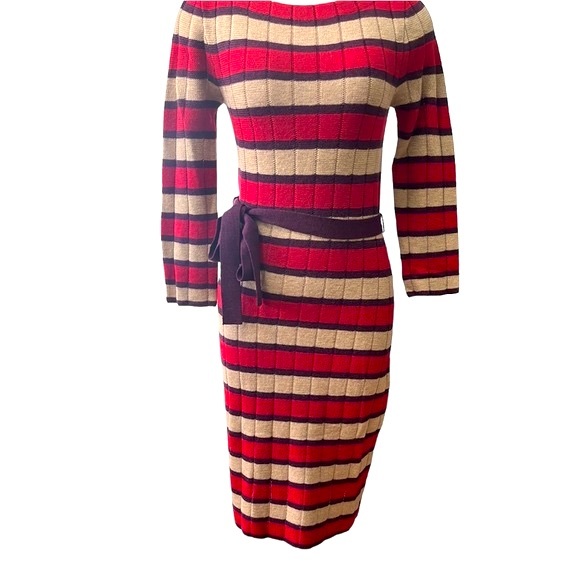 Trina Turk Striped Wool Sweater Dress,  Small - Picture 7 of 13
